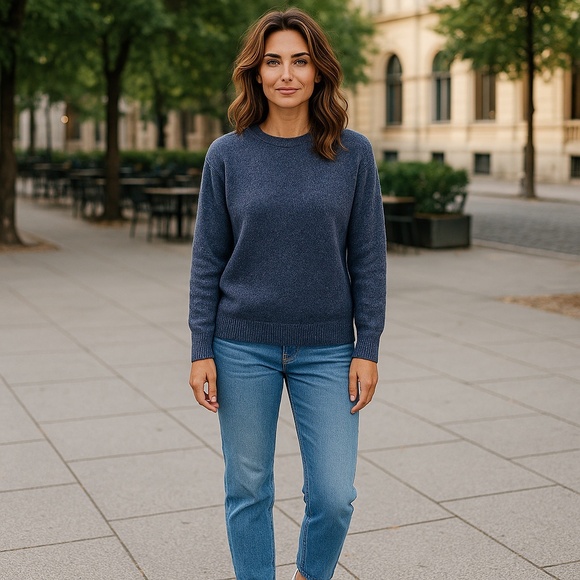 Vintage Panache Shetland Wool Made In USA Crew Neck Long Sleeve Sweater Size L - Picture 8 of 9